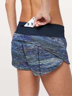 Lululemon /// Women’s Speed Up Shorts - Interconnect Blue Multi - Size 6